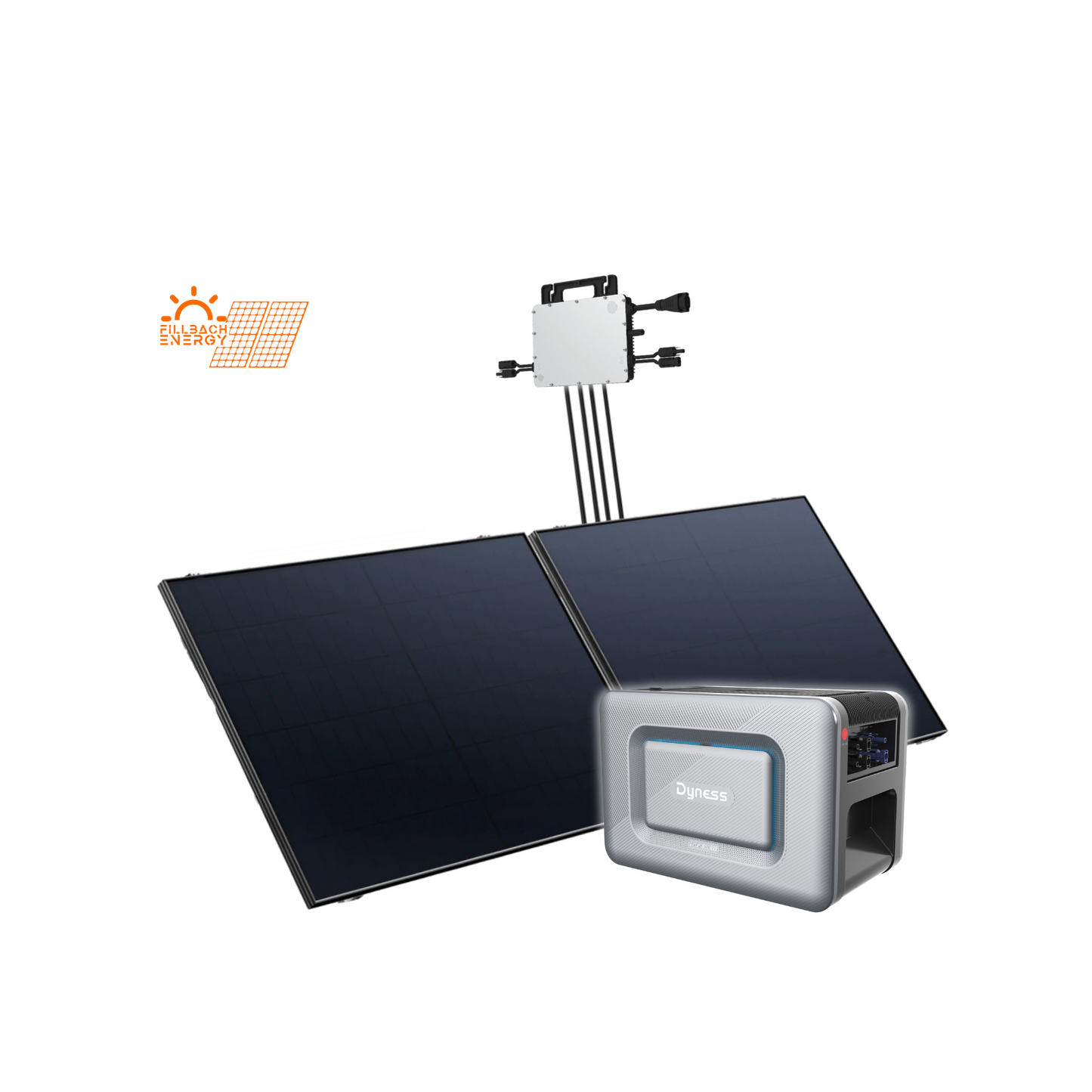 Balkonkraftwerk 800 Watt Hoymiles + DAH Solarmodule + Dyness Junior Box 1,6kWh